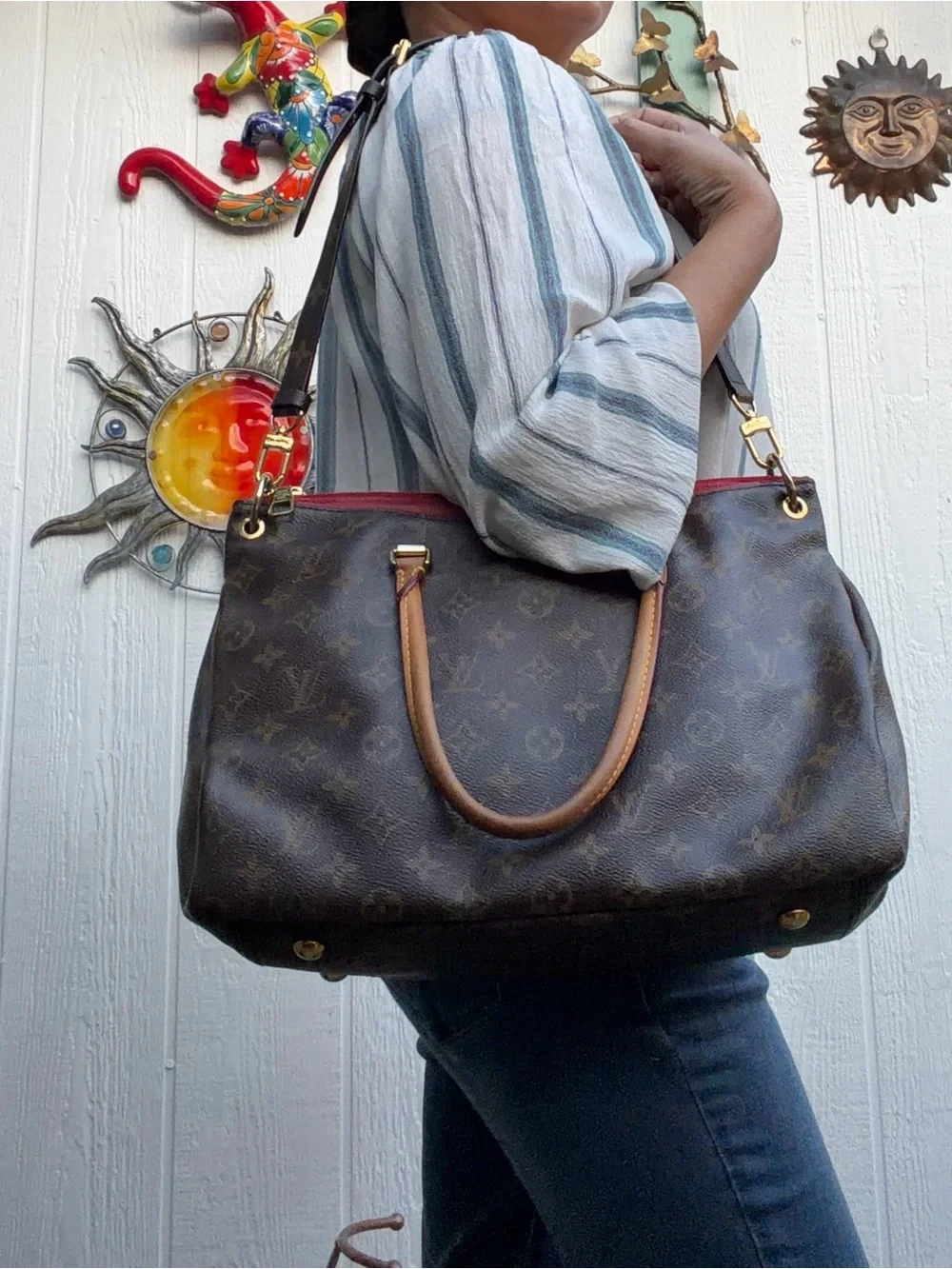 Louis Vuitton Pallas Brown Monogram Satchel
